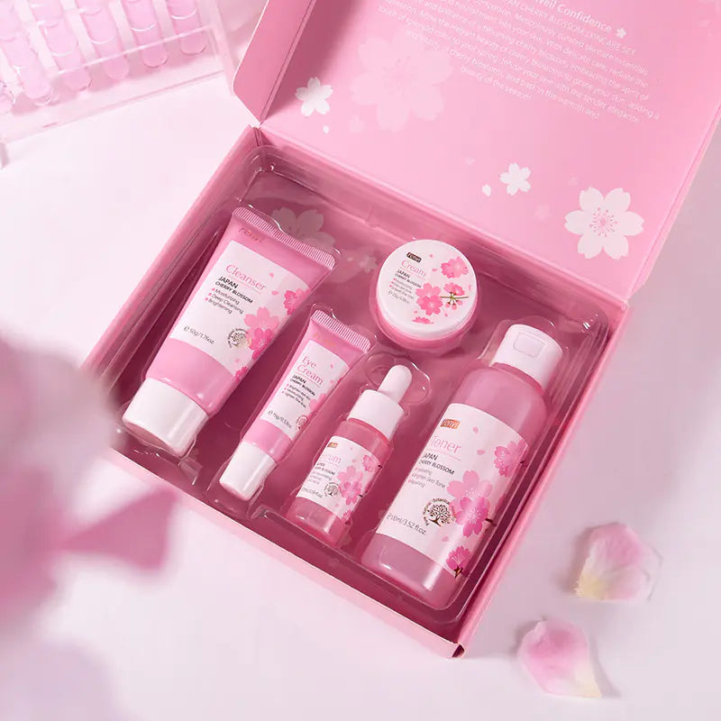 Japan Sakura Skincare Set - 5 Piece Face Care Kit