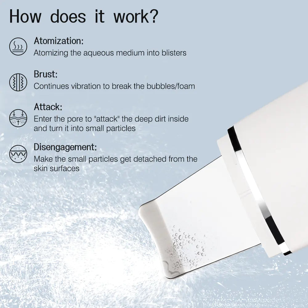 Ultrasonic Skin Scrubber with EMS for V-Face Tightening