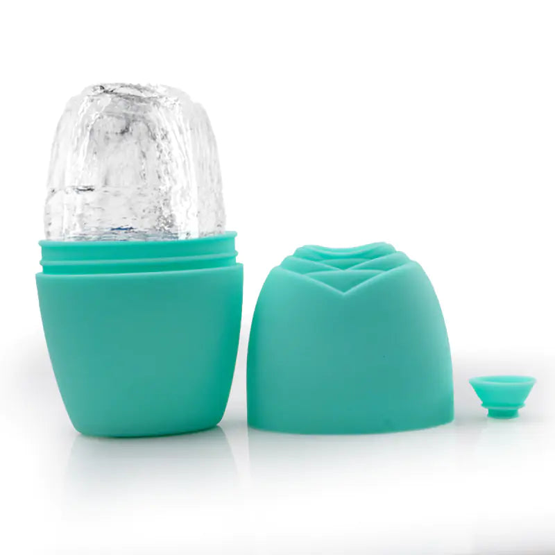 Rose Ice Roller Face Massage Tool with Silicone Base