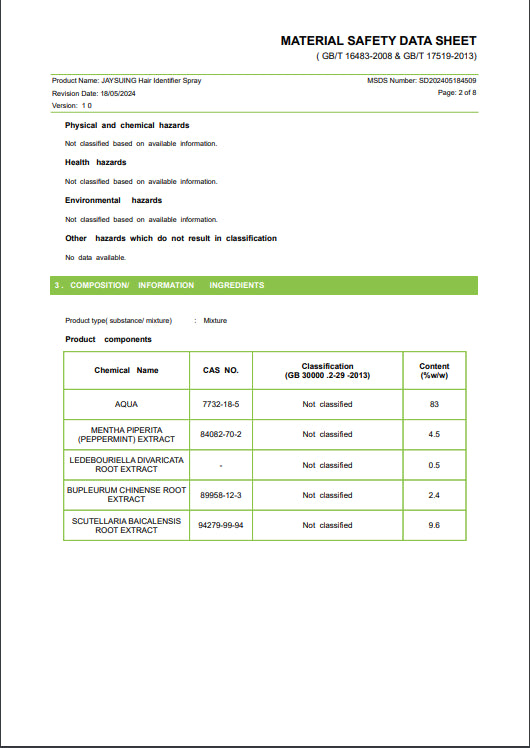 Hair Identifier Spray for Dermaplaning